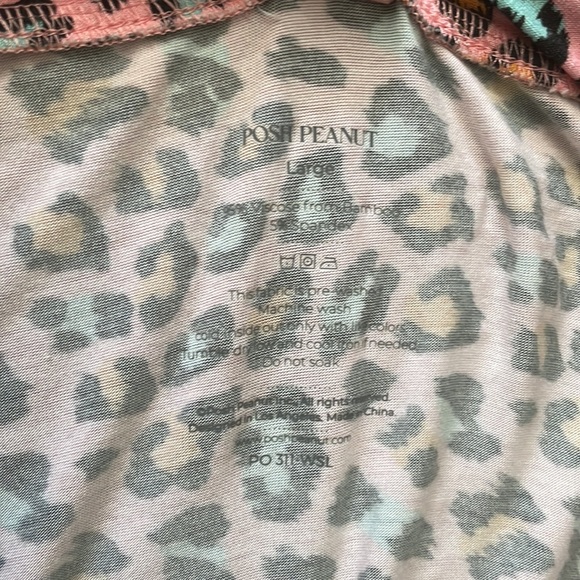 Posh peanut mommy & me robe set. Pink animal leopard print bamboo. GUC - Picture 2 of 4